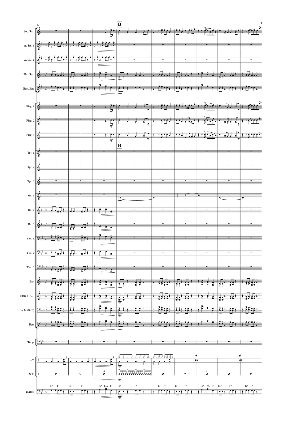 Shut Up And Dance Concert Band scores gallery preview page 4