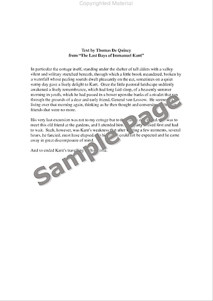 And So Ended Kant's Travelling in this World 4-Part scores gallery preview page 6