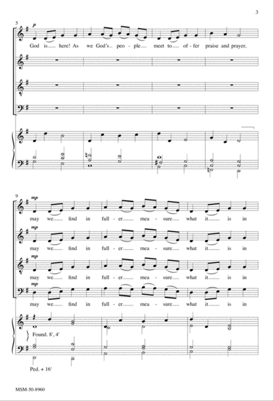 God Is Here 4-Part scores gallery preview page 3