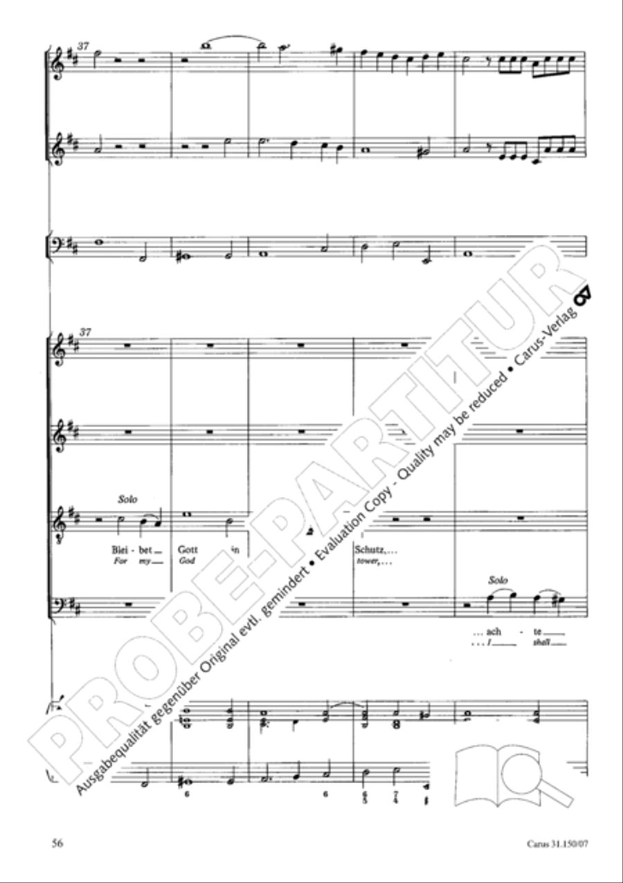 O my Lord, I long for thee (Nach dir, Herr, verlanget mich) 4-Part scores gallery preview page 57