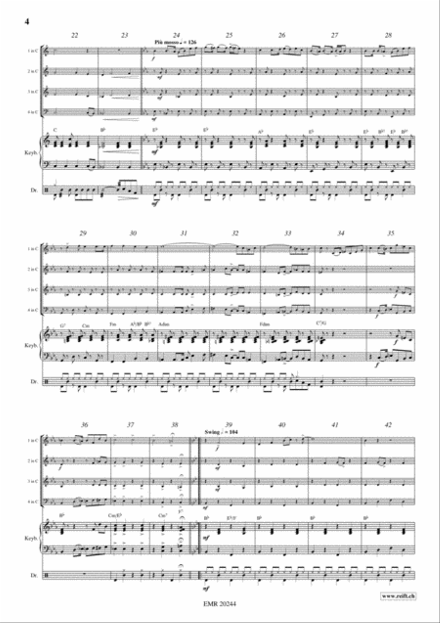 Battle Hymn Of The Republic Brass Ensemble scores gallery preview page 4