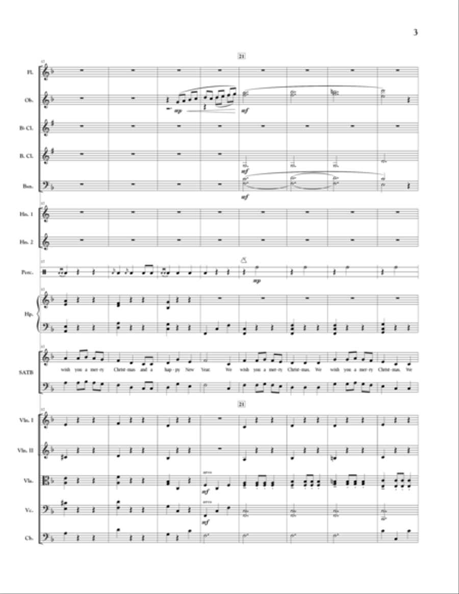 We Wish You a Merry Christmas - Full Score Choir scores gallery preview page 3