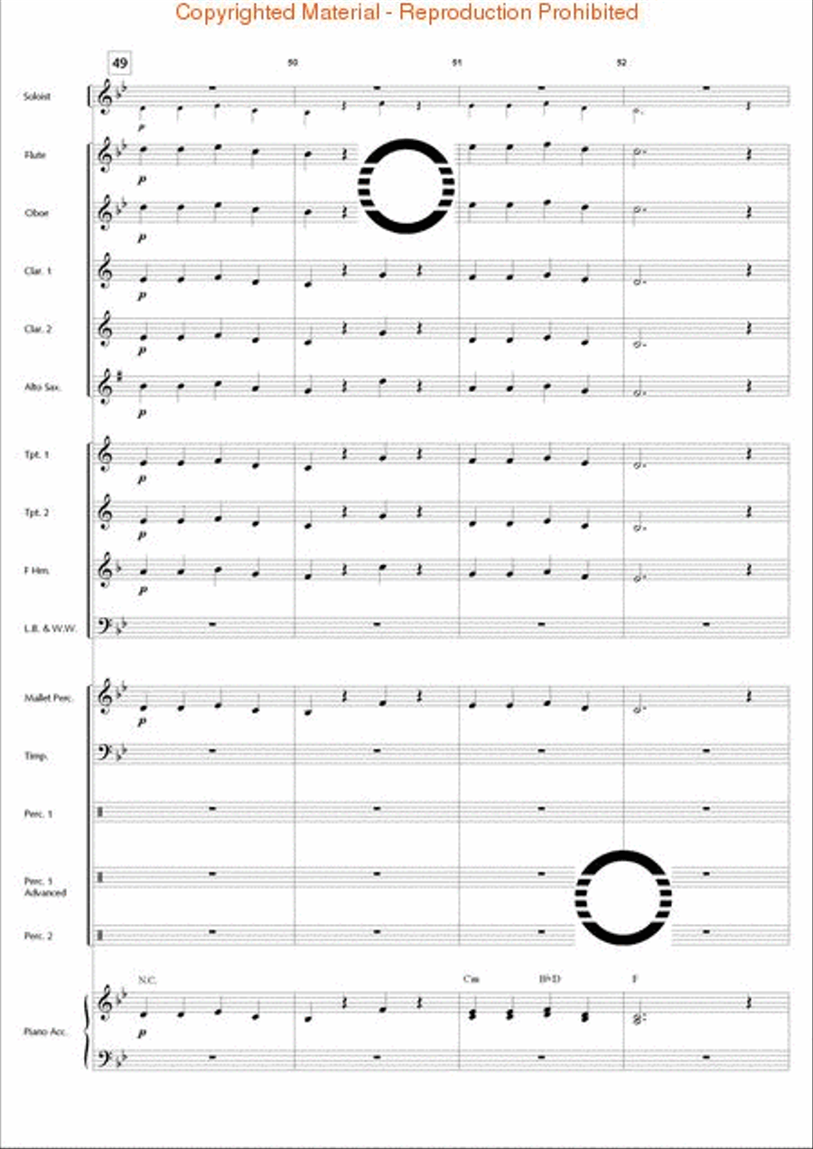 Concerto for Triangle and Band Concert Band scores gallery preview page 14
