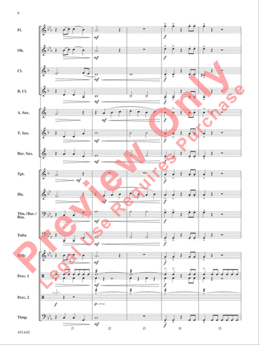 Asteroids Concert Band scores gallery preview page 7