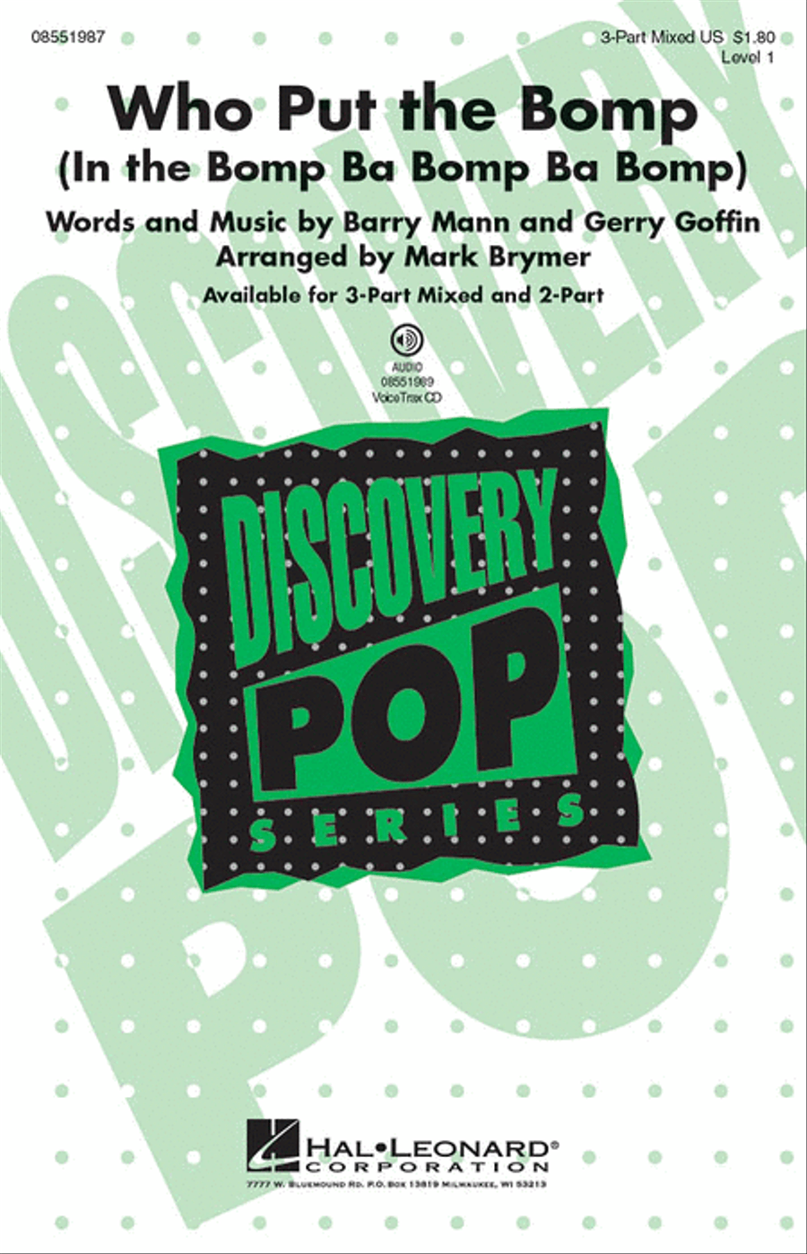 Who Put the Bomp 3-Part scores gallery preview page 1