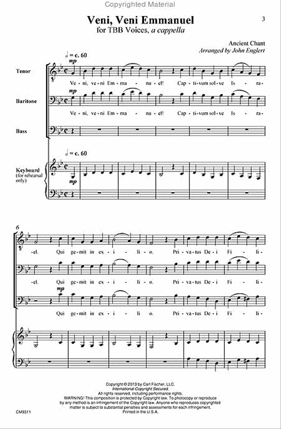 Veni, Veni Emmanuel Veni, Veni Emmanuel 3-Part scores gallery preview page 2