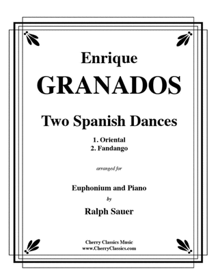 Book cover for Two Spanish Dances for Euphonium & Piano