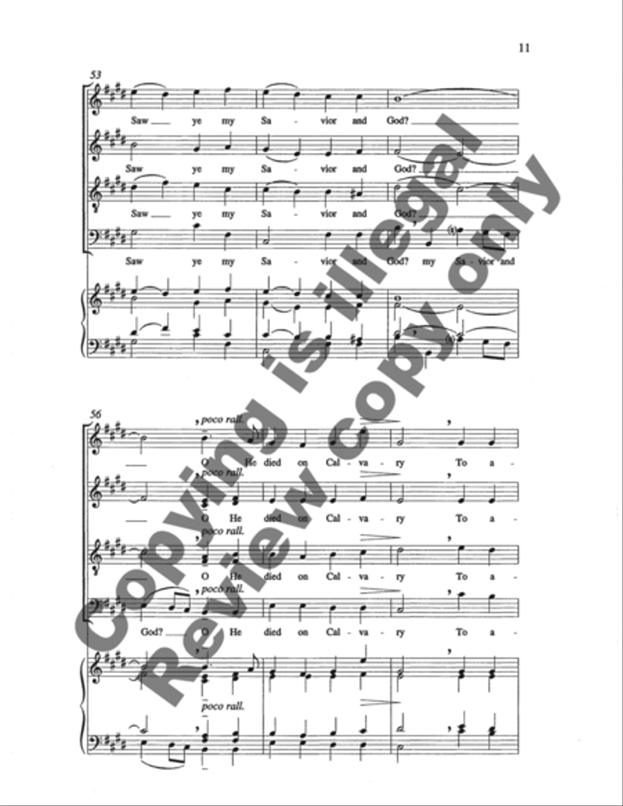 Three American Hymn-Tune Settings: 1. Saw Ye My Savior? 4-Part scores gallery preview page 22