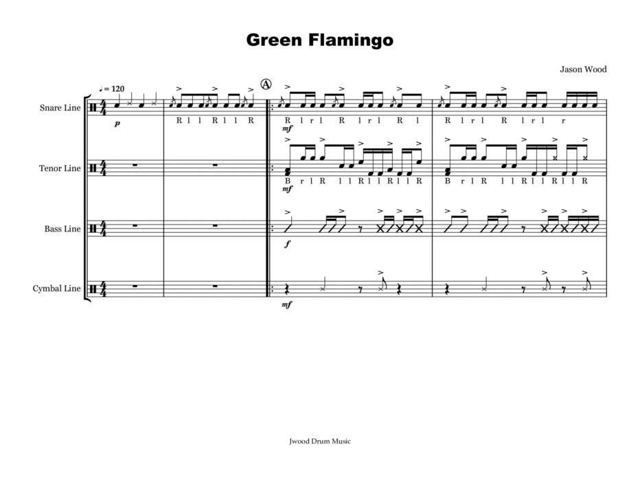 Green Flamingo (Drumline Cadence) image number null