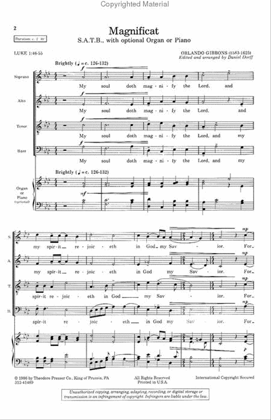 Magnificat 4-Part scores gallery preview page 2