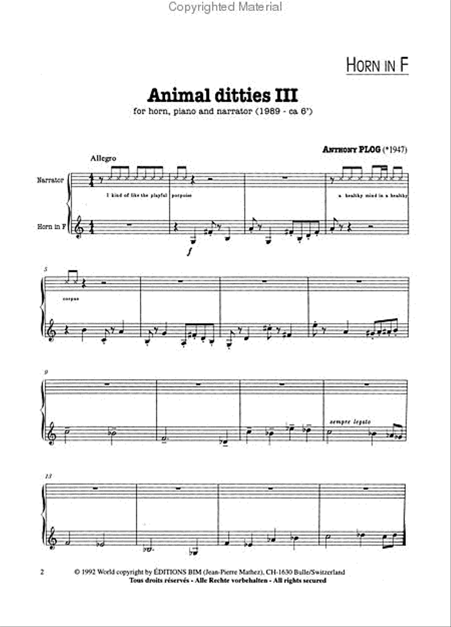 Animal Ditties III Piano scores gallery preview page 4