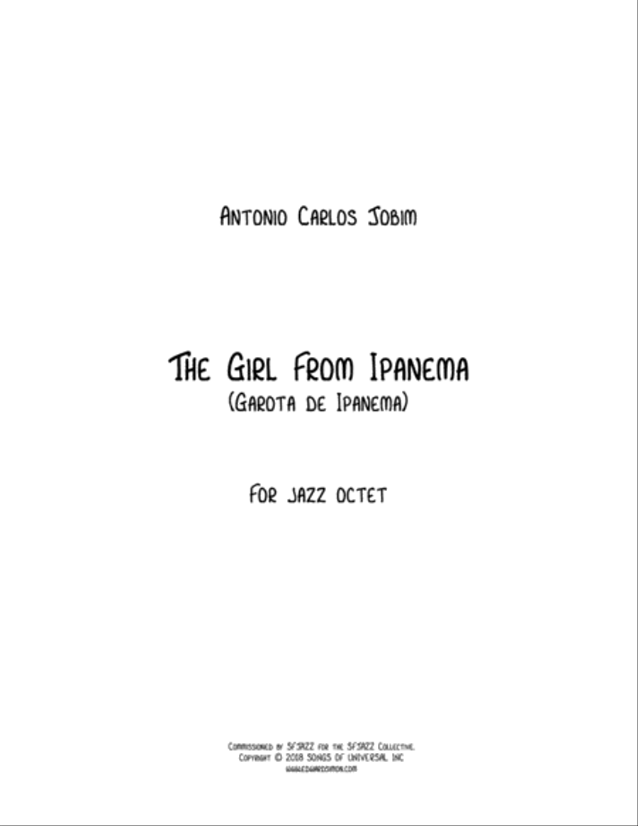 The Girl From Ipanema (garôta De Ipanema) The Girl From Ipanema (garôta De Ipanema) Large Ensemble scores gallery preview page 1