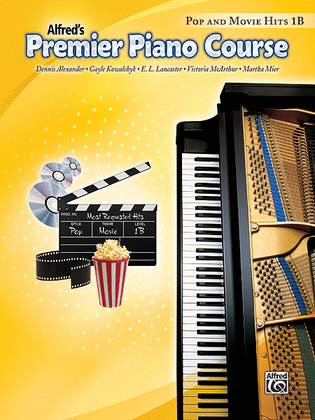 Book cover for Premier Piano Course Pop and Movie Hits, Book 1B