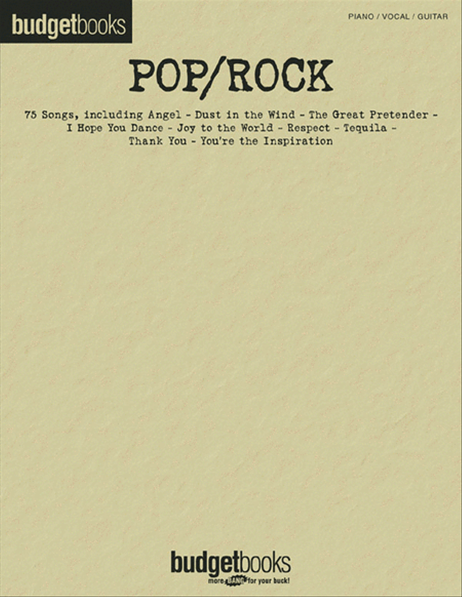 Pop/Rock Piano, Vocal, Guitar scores gallery preview page 1