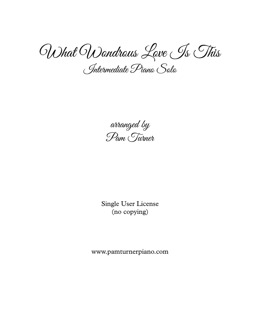 What Wondrous Love Is This (Intermediate Piano Solo) Piano Solo scores gallery preview page 2