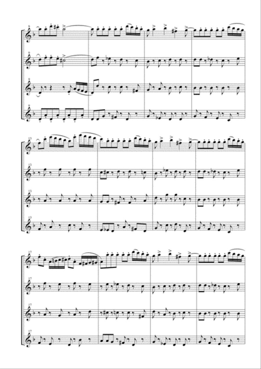 Dance of the Little Swans for Flute Quartet Flute Quartet scores gallery preview page 4