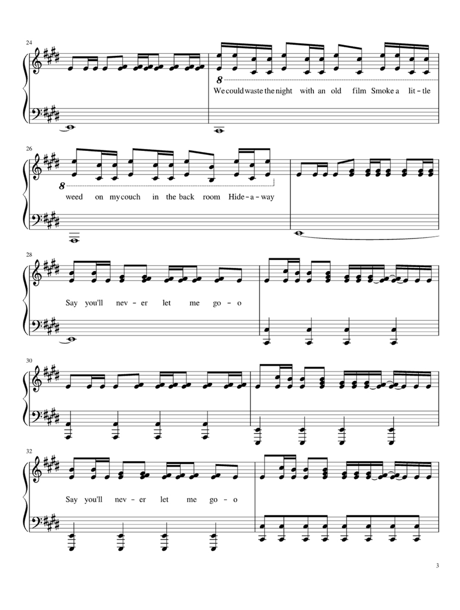 Roses Easy Piano scores gallery preview page 3