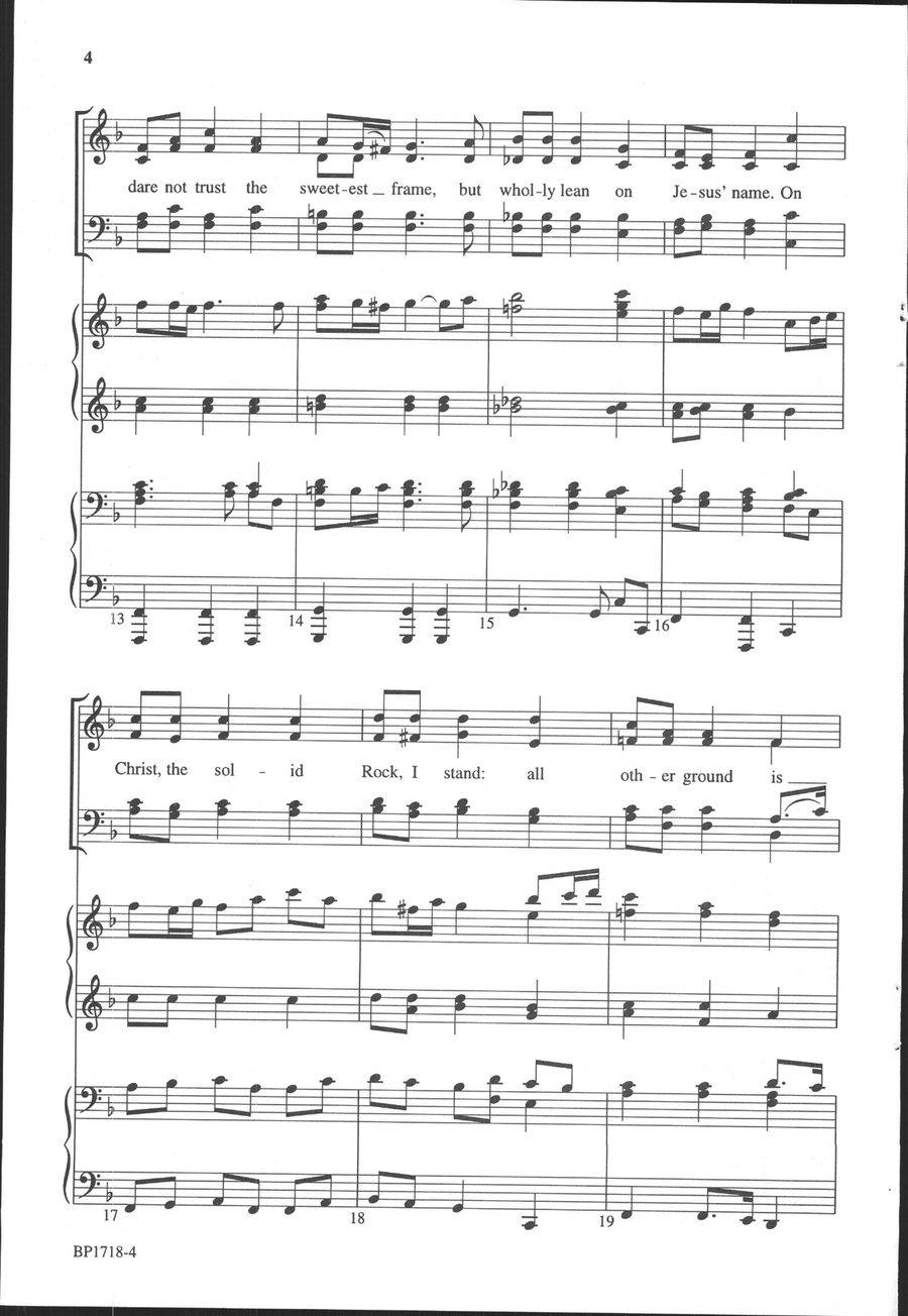 My Hope Is Built on Nothing Less - Carter 4-Part scores gallery preview page 5