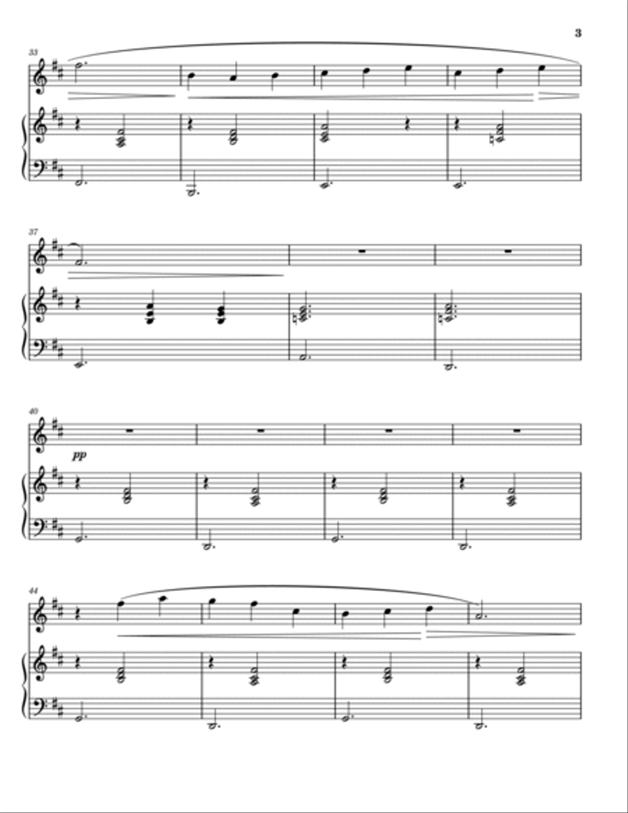 Gymnopedie 1 Violin Solo scores gallery preview page 3