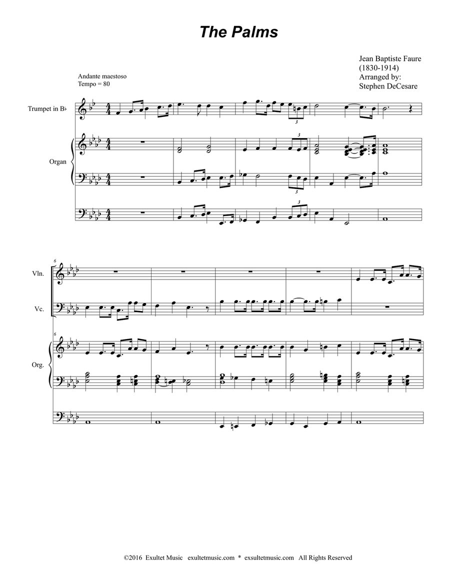 The Palms (Duet for Violin and Cello) String Duet scores gallery preview page 1