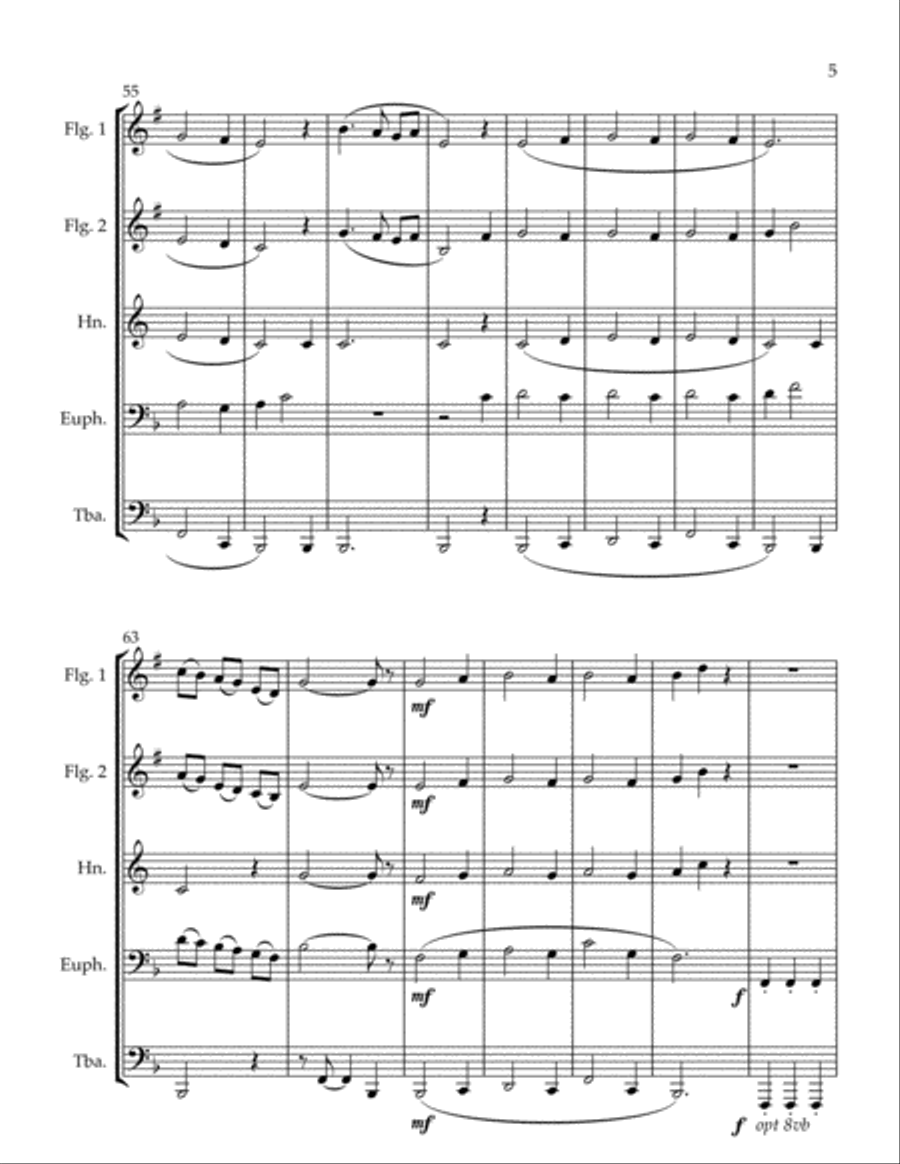 When The Party's Over Brass Ensemble scores gallery preview page 5