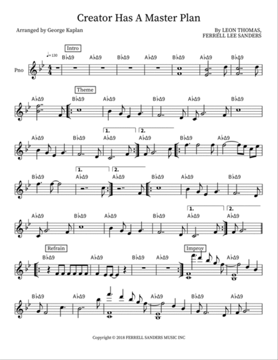 Creator Has A Master Plan Double Bass scores gallery preview page 4