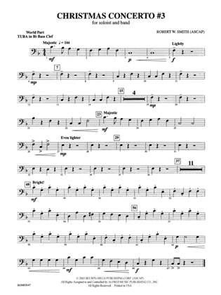 Christmas Concerto #3 (for Soloist and Band): (wp) B-flat Tuba B.C.