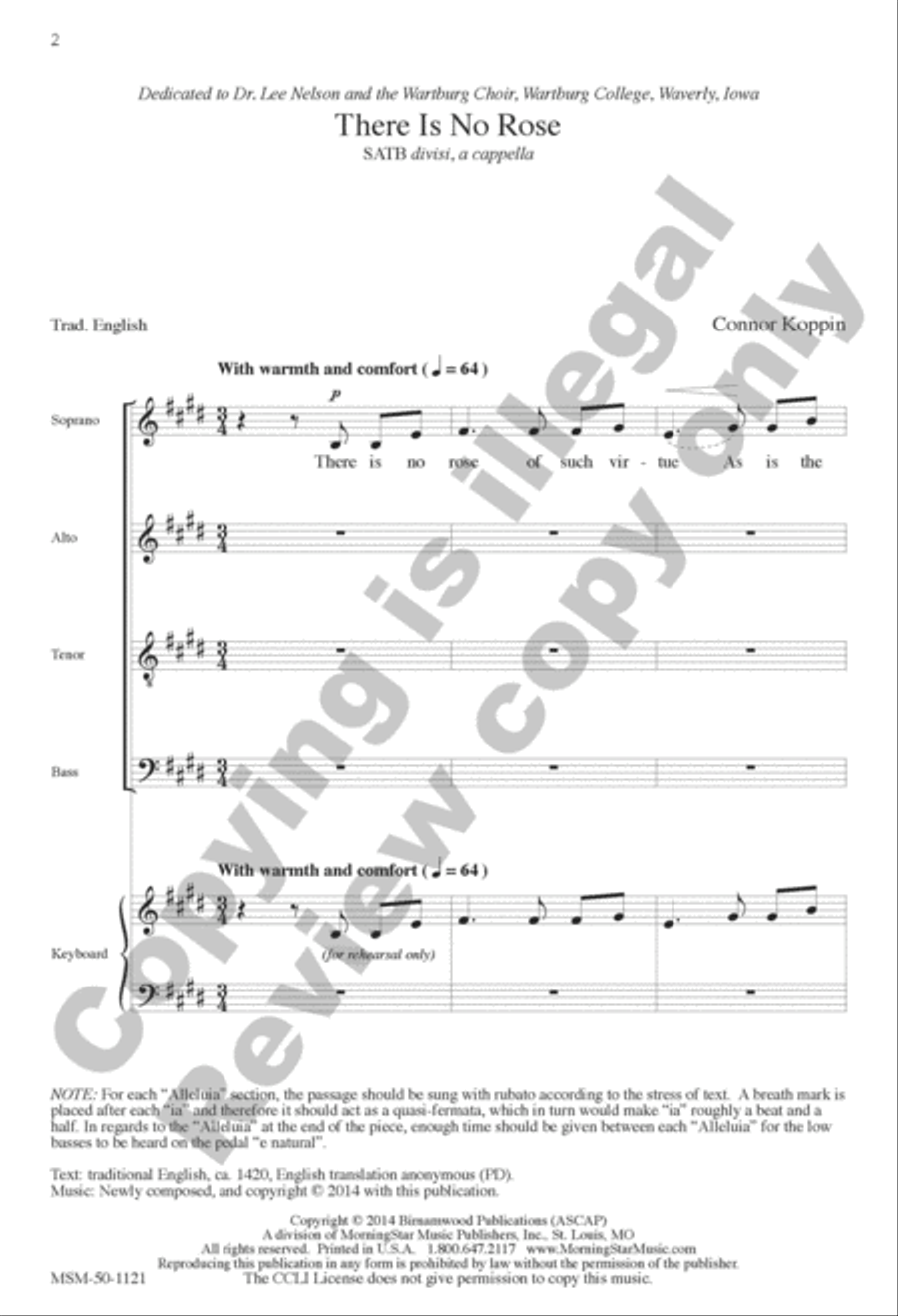 There Is No Rose Divisi scores gallery preview page 2