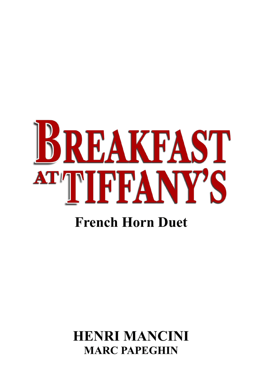 Breakfast At Tiffany's Brass Duet scores gallery preview page 1
