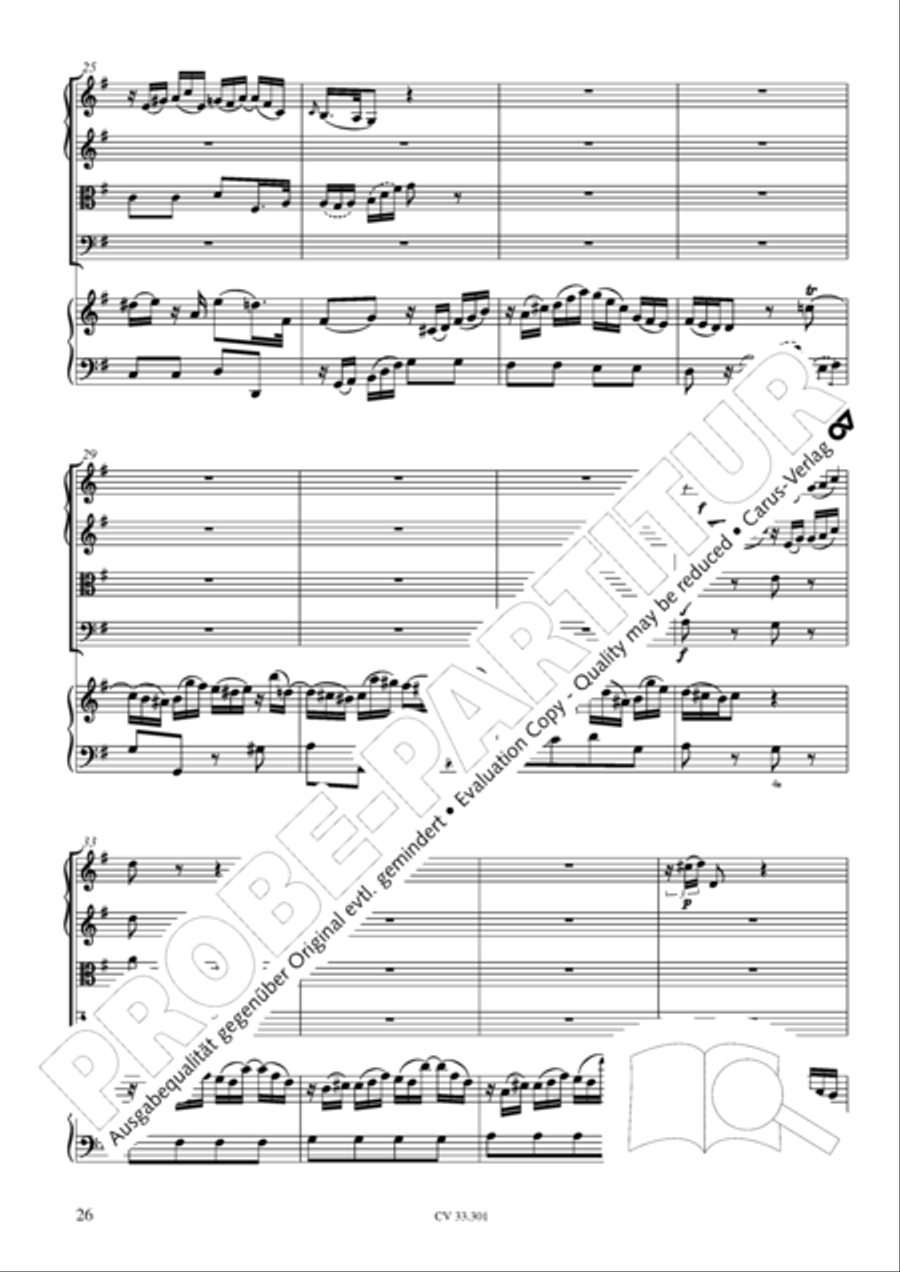 Concerto per il Cembalo in D Cello scores gallery preview page 27