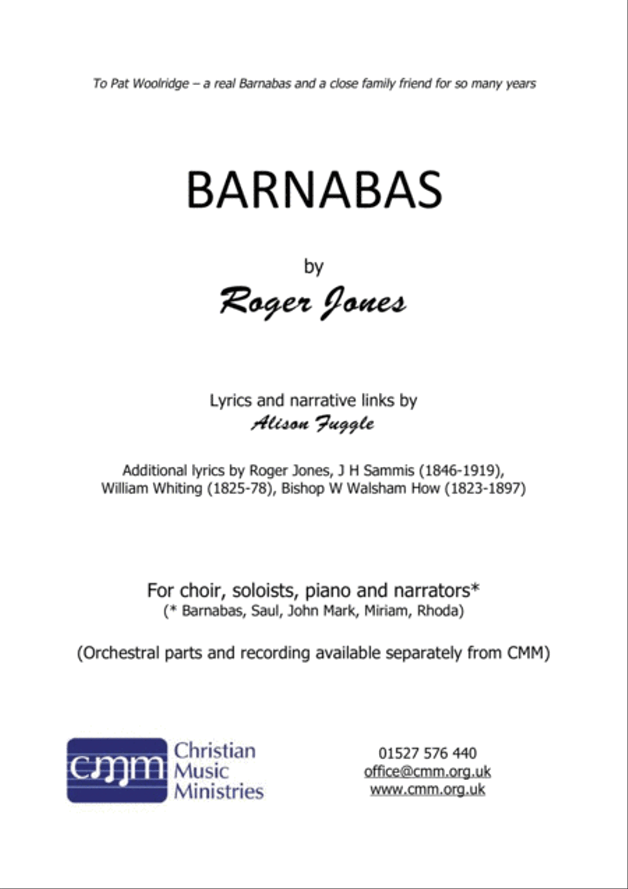 Barnabas - a Roger Jones musical 4-Part scores gallery preview page 2