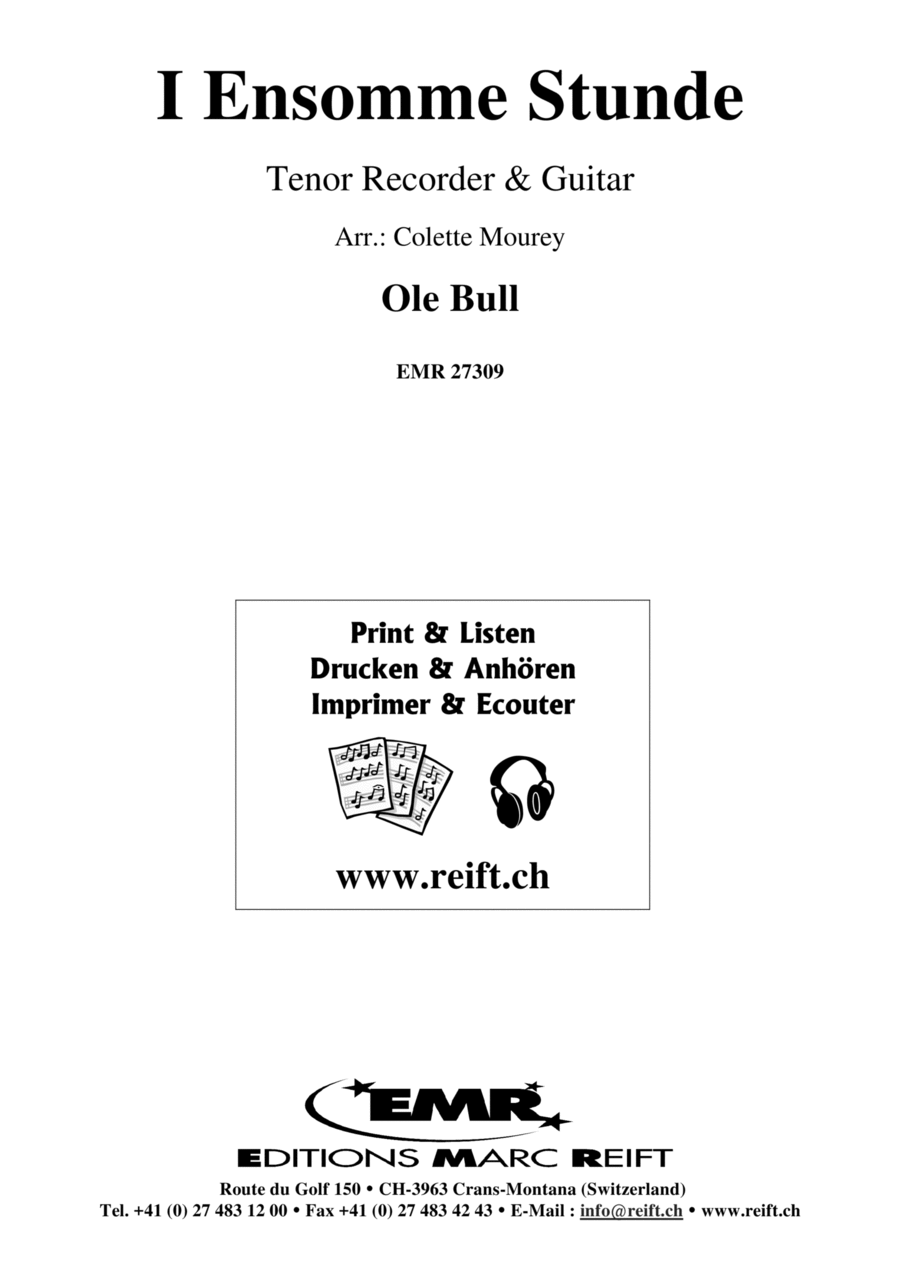 I Ensomme Stunde Tenor Recorder scores gallery preview page 1