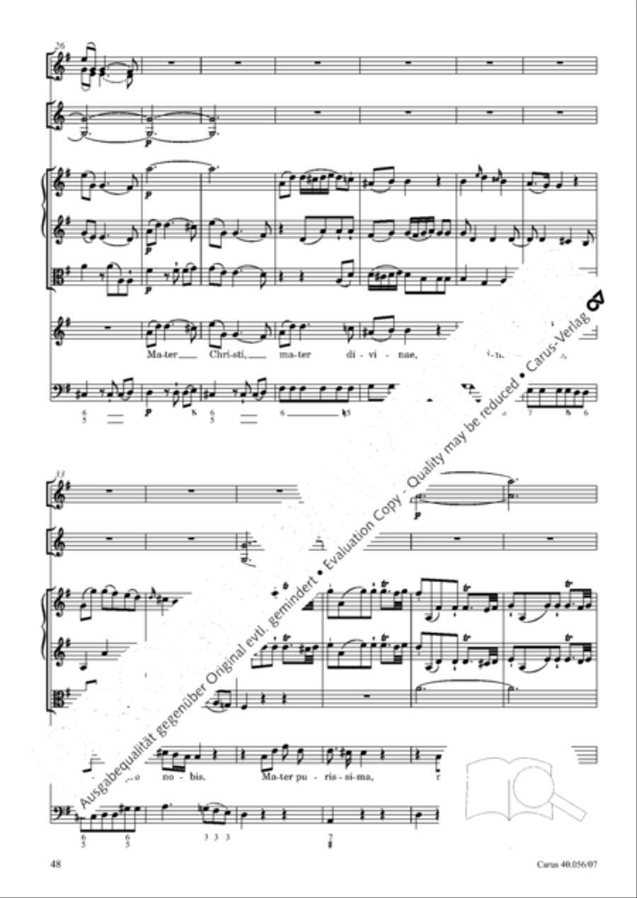 Litaniae Lauretanae in B und D Litaniae Lauretanae in B und D Orchestra scores gallery preview page 49