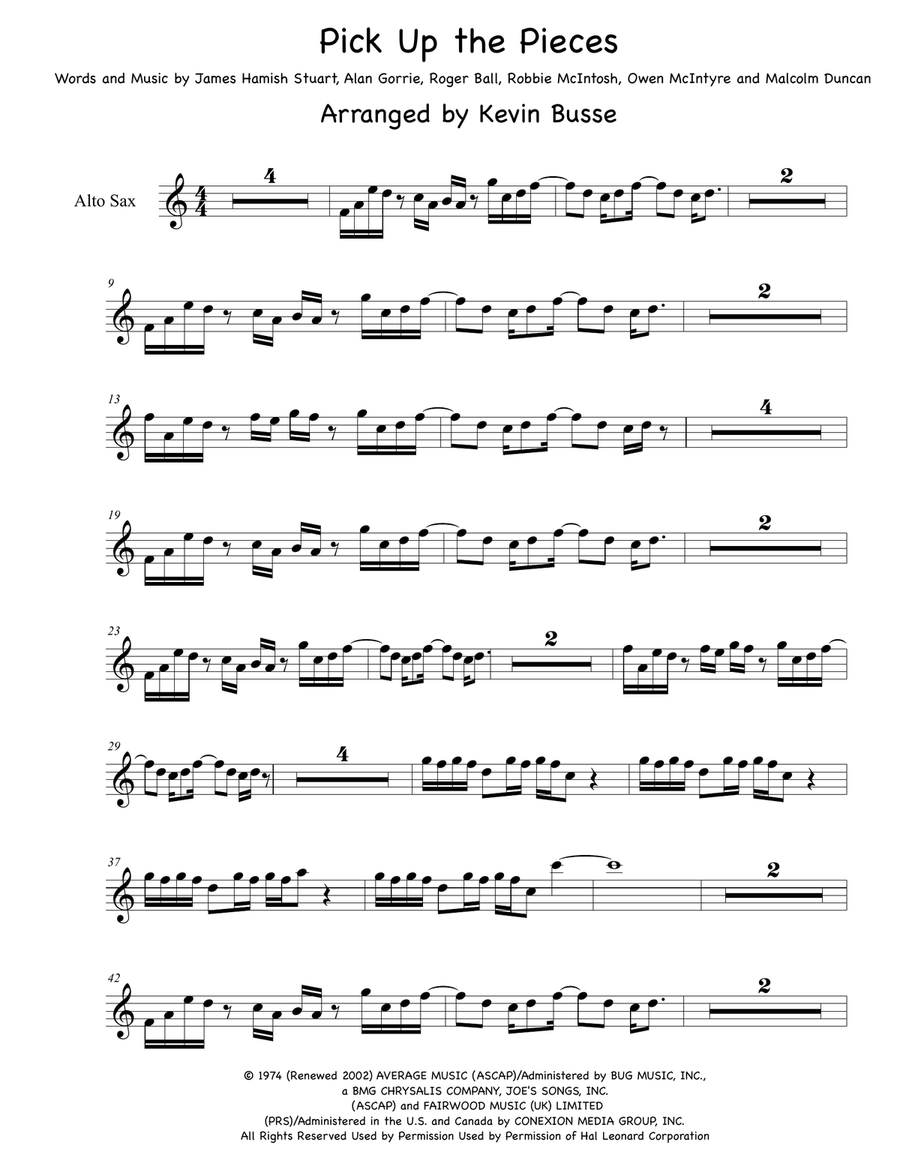 Pick Up The Pieces Small Ensemble scores gallery preview page 1