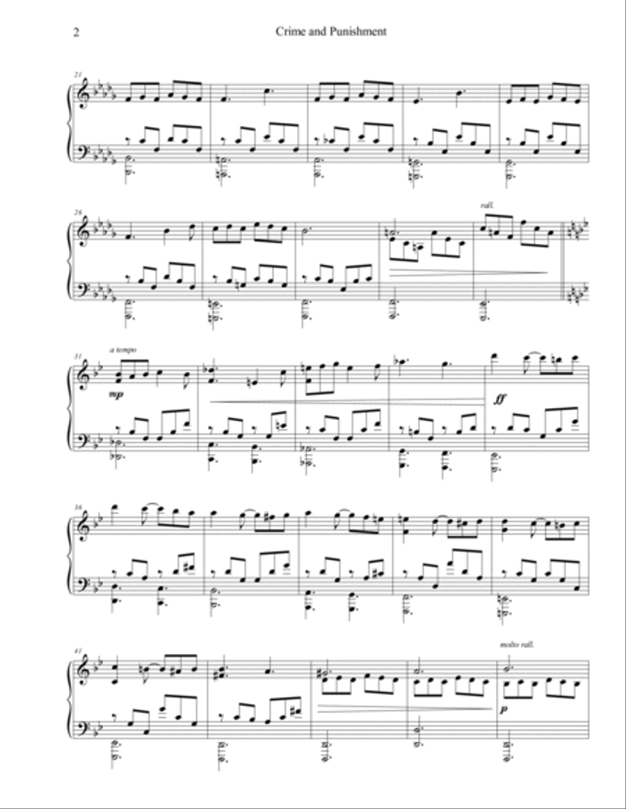 Crime And Punishment Crime And Punishment Piano Solo scores gallery preview page 2