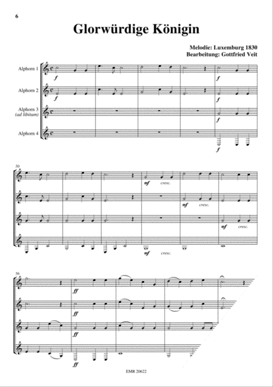 Maria, Dich Lieben Alphorn scores gallery preview page 6