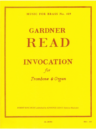 Book cover for Invocation (trombone & Organ)
