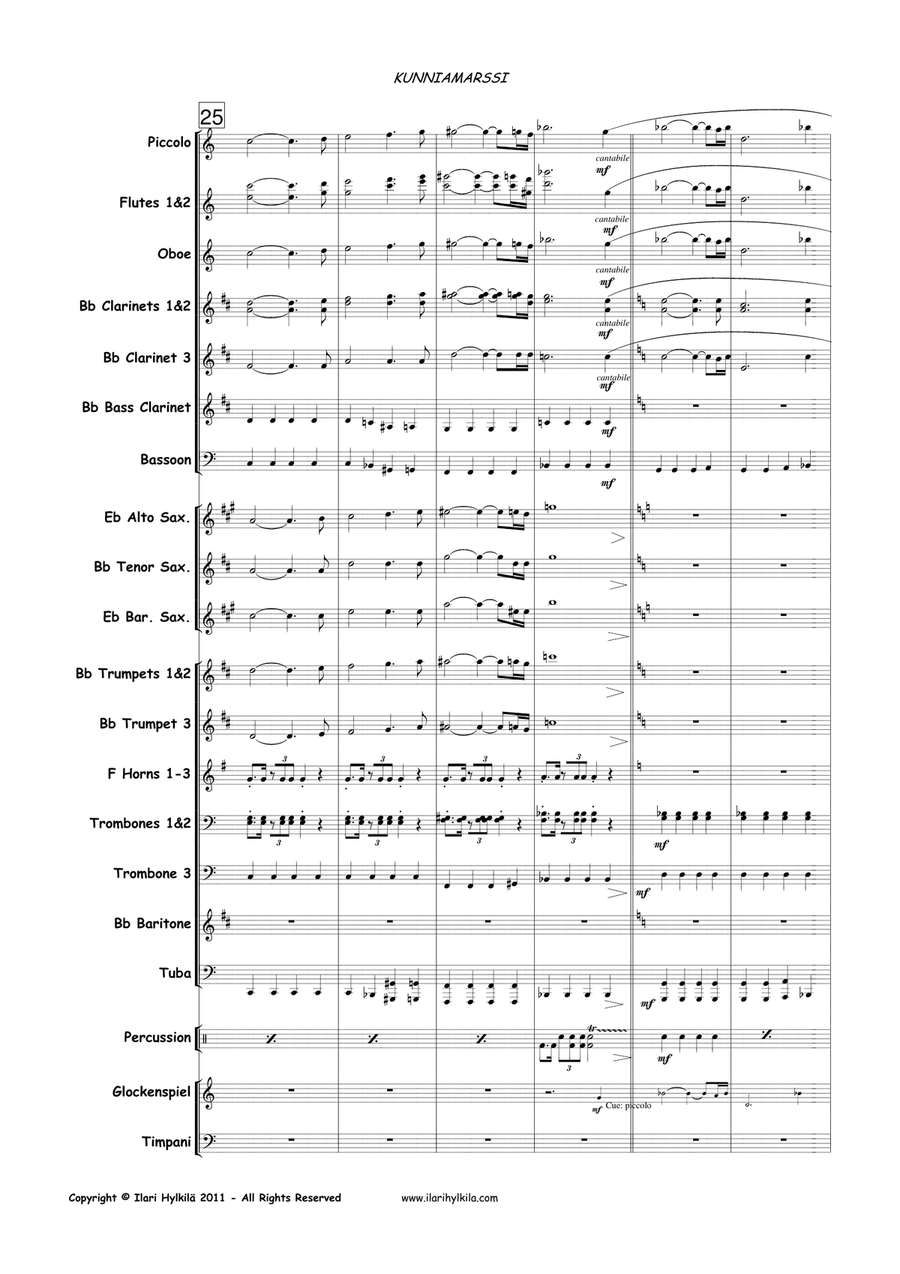 Honor March (for Concert Band) Concert Band scores gallery preview page 5