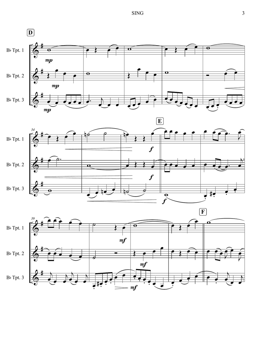 Sing Brass Ensemble scores gallery preview page 3