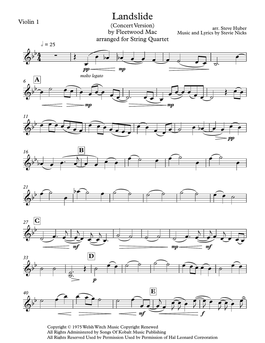 Landslide String Quartet scores gallery preview page 2