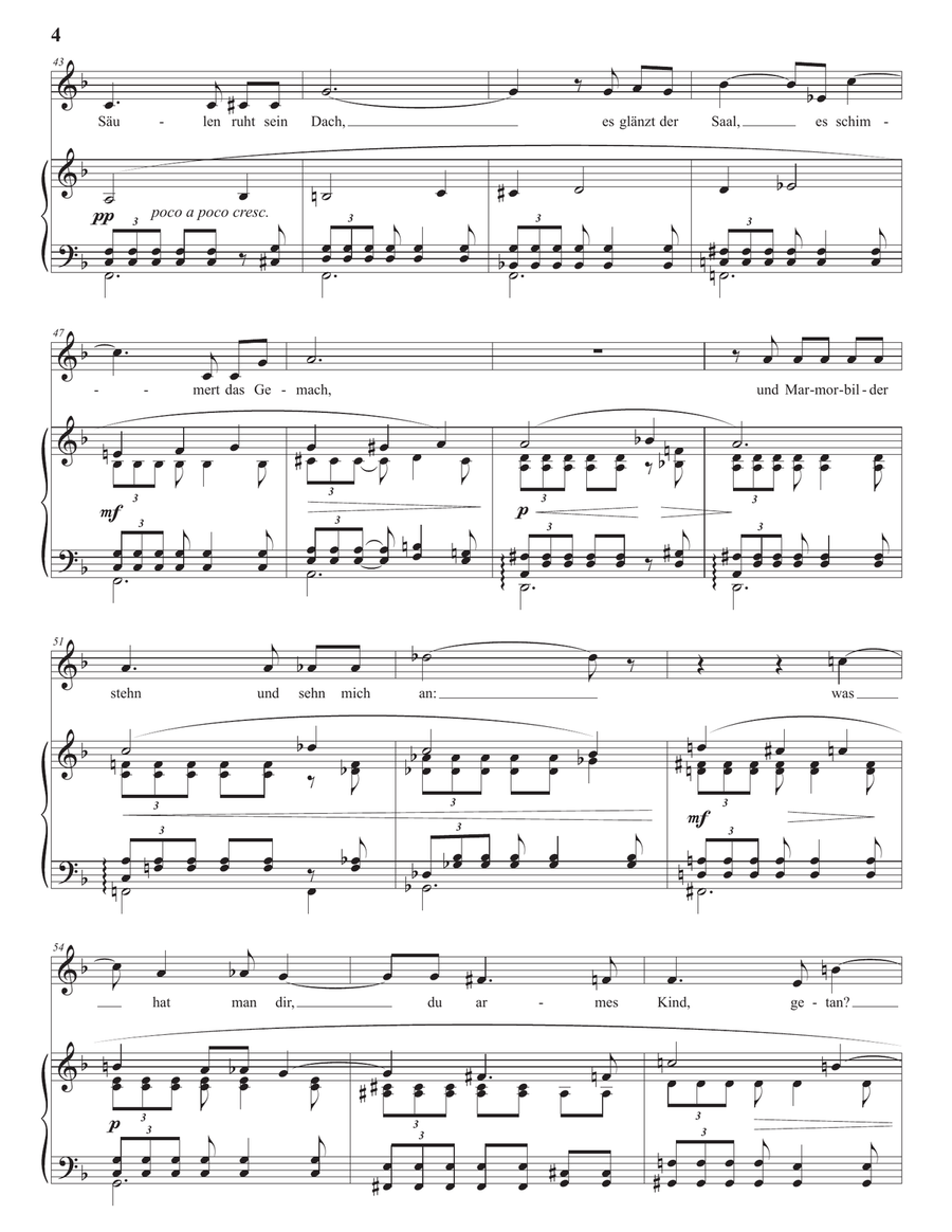 WOLF: Mignon: Kennst du das Land? (transposed to F major) Piano, Vocal scores gallery preview page 5