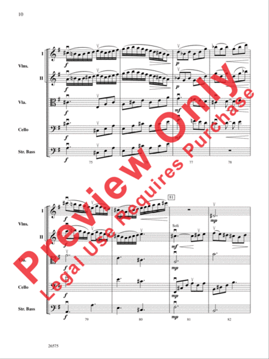 Of Glorious Plumage String Orchestra scores gallery preview page 11