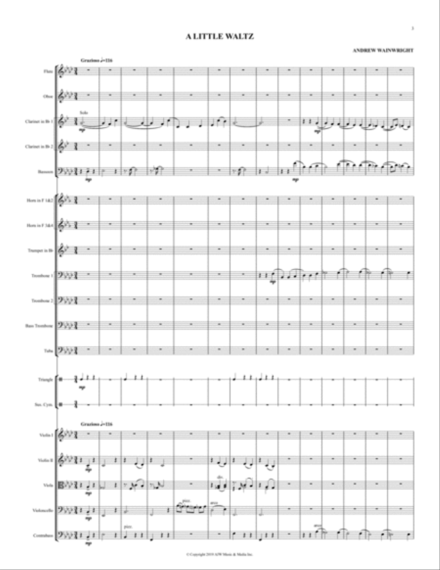 A Little Waltz Full Orchestra scores gallery preview page 3