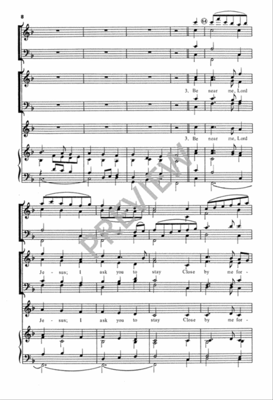 Away in a Manger 4-Part scores gallery preview page 8