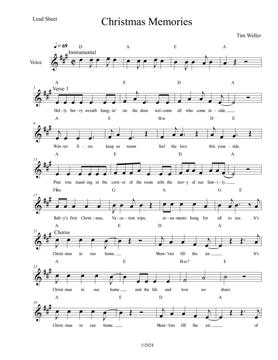 Christmas Memories Piano scores gallery preview page 1