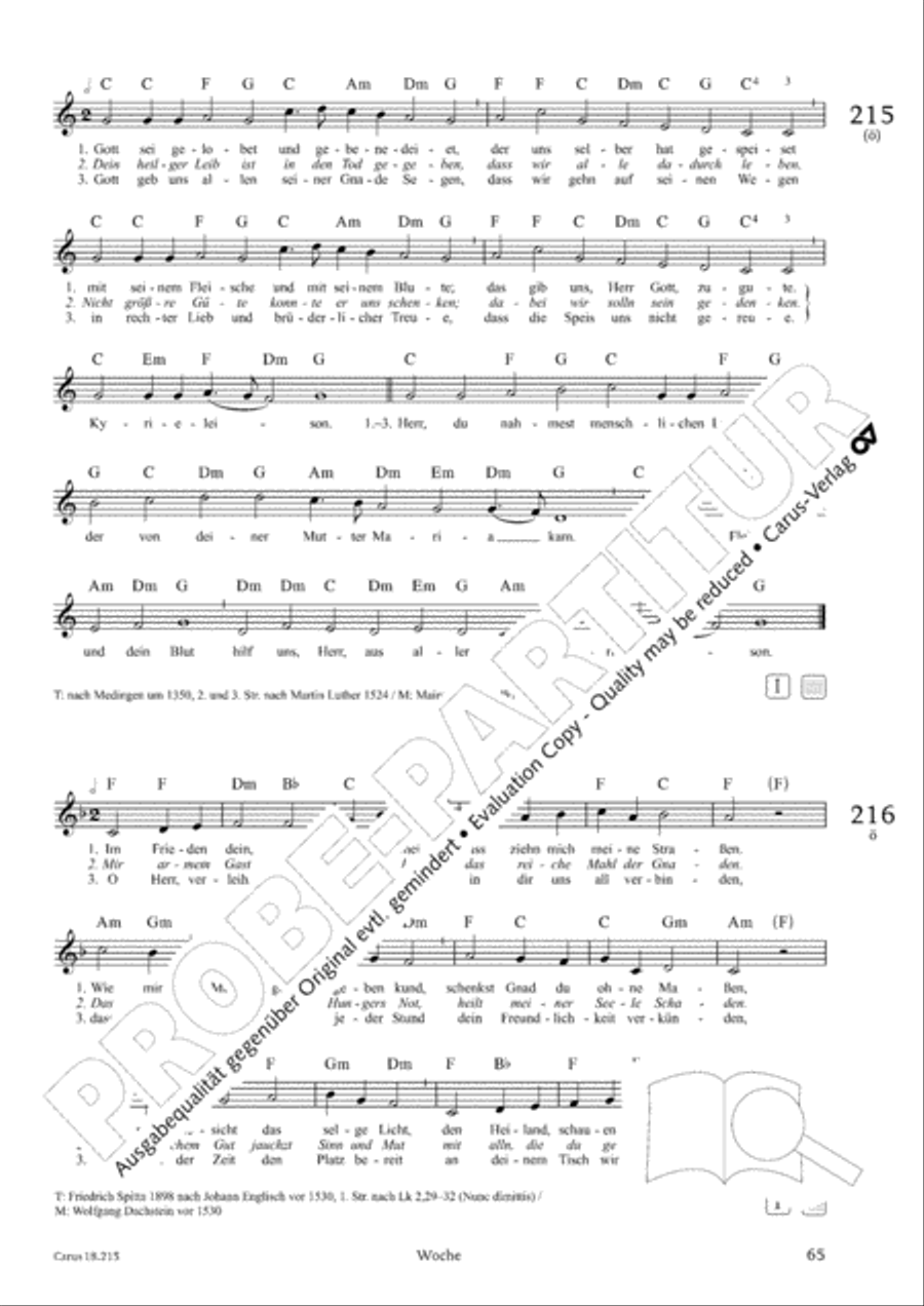 Gitarrenbuch zum Gotteslob Guitar scores gallery preview page 62