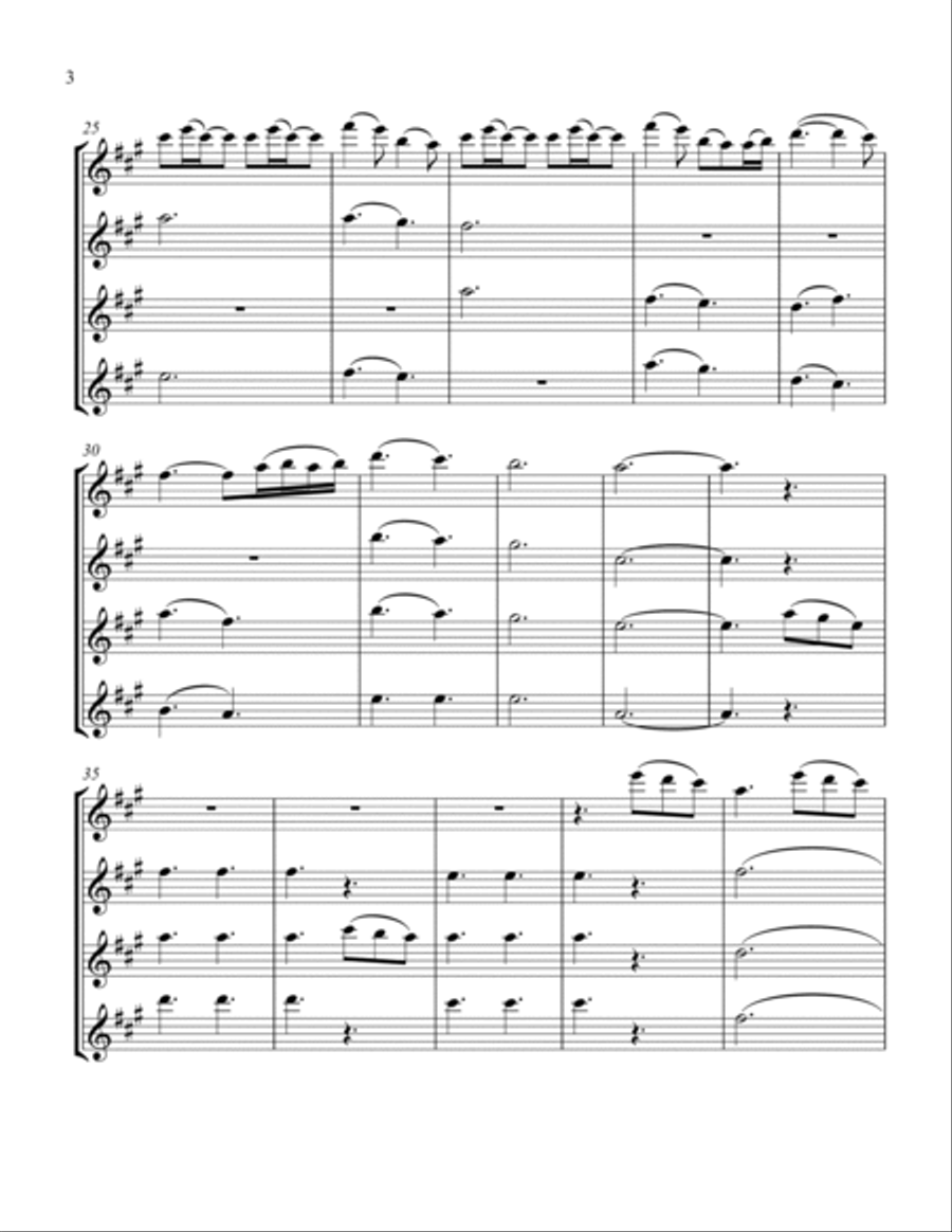 A Thousand Years Flute Quartet scores gallery preview page 4