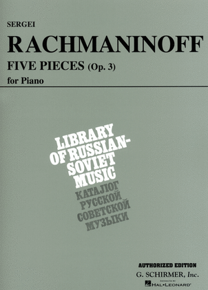 Book cover for 5 Pieces, Op. 3 (VAAP Edition)