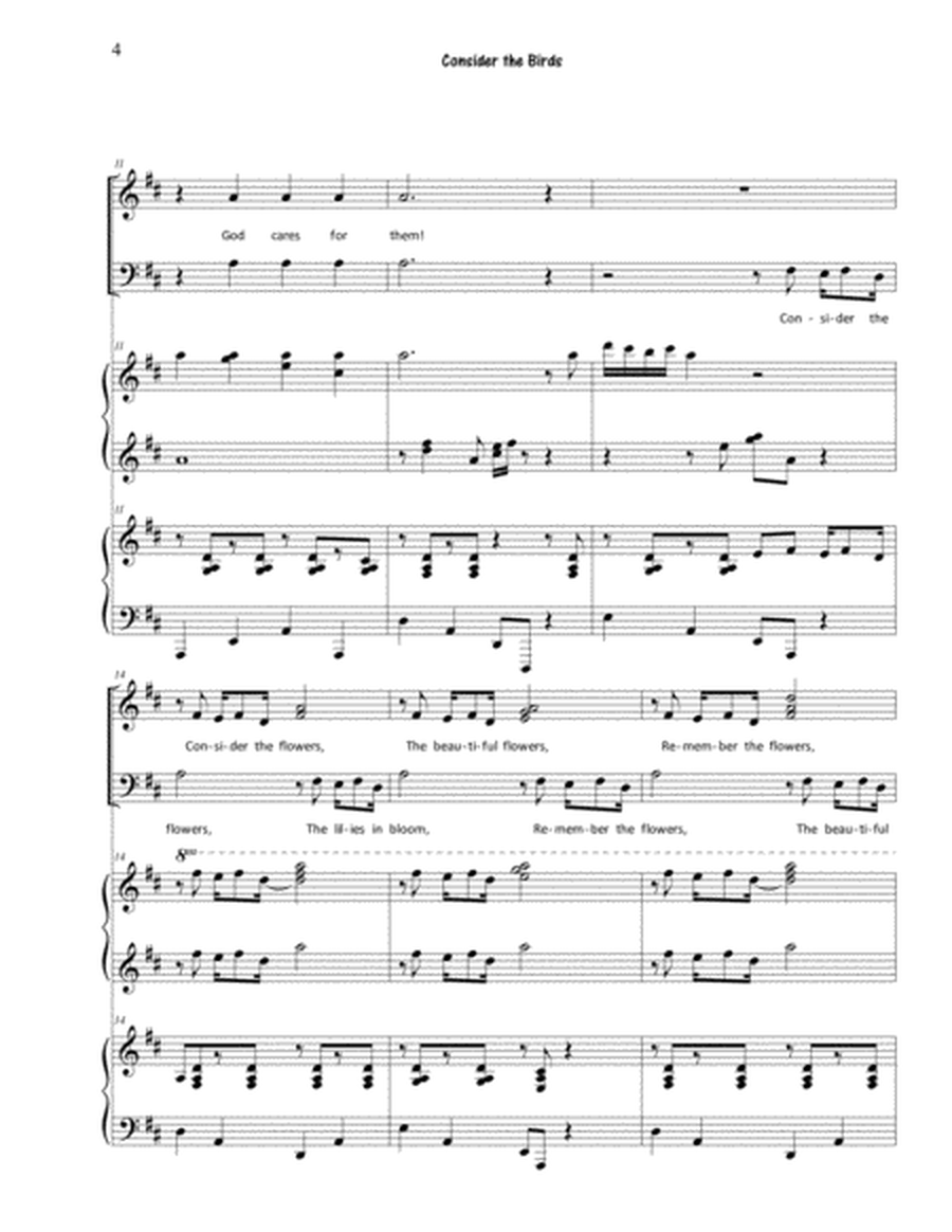 Consider the Birds (SATB and piano four hands) 11 pages. image number null