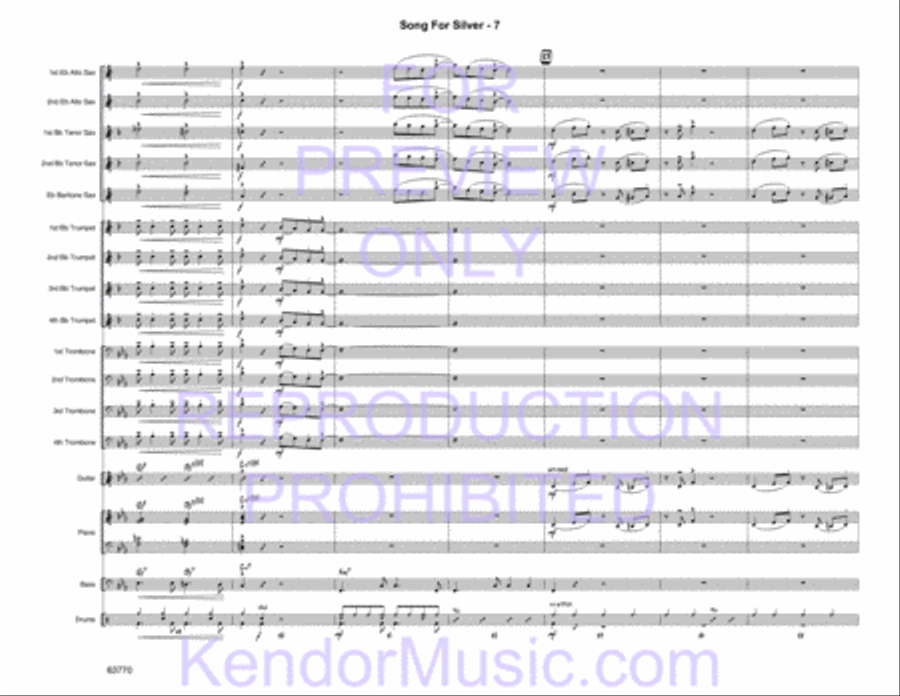 Song for Silver Jazz Ensemble scores gallery preview page 9